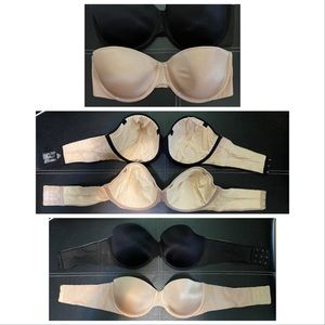 Lot of 2 Victorias Secret strapless bras. 32d